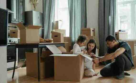 Family Unpacking After Moving