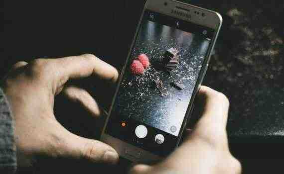 Gray Samsung Smartphone Showing Chocolates